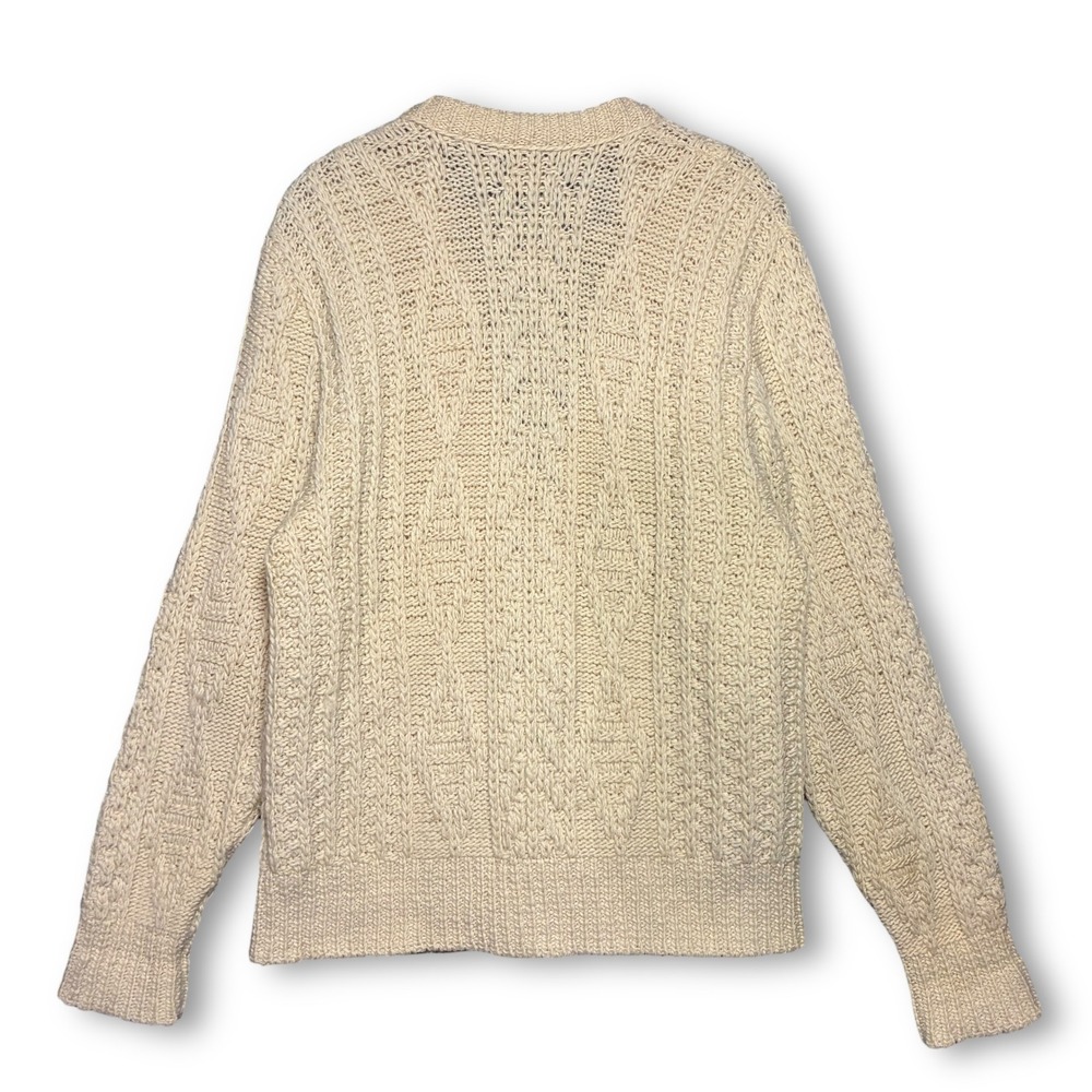 Vtg Pendleton Virgin Wool Cable Knit Cardigan Swe… - image 2